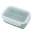 thumbnail image 1 of Clear Window Bento Lunch Container, Reusable Adult Food Storage Box, Refrigerator Safe Meal Prep Vessel, Dishwasher Friendly Plastic Tray for Preserving Prepared Meals and Fresh Food Portions, 1 of 9