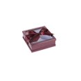 thumbnail image 1 of Clear Window Gift Boxes Maroon 6" X 6" X 2" 6 Pack With Ribbon, 1 of 1