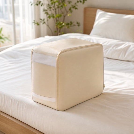 Clear Window Large Capacity Quilt Storage Bag Portable Breathable Organizer for Comforters Blankets Clothes Closet Under Bed