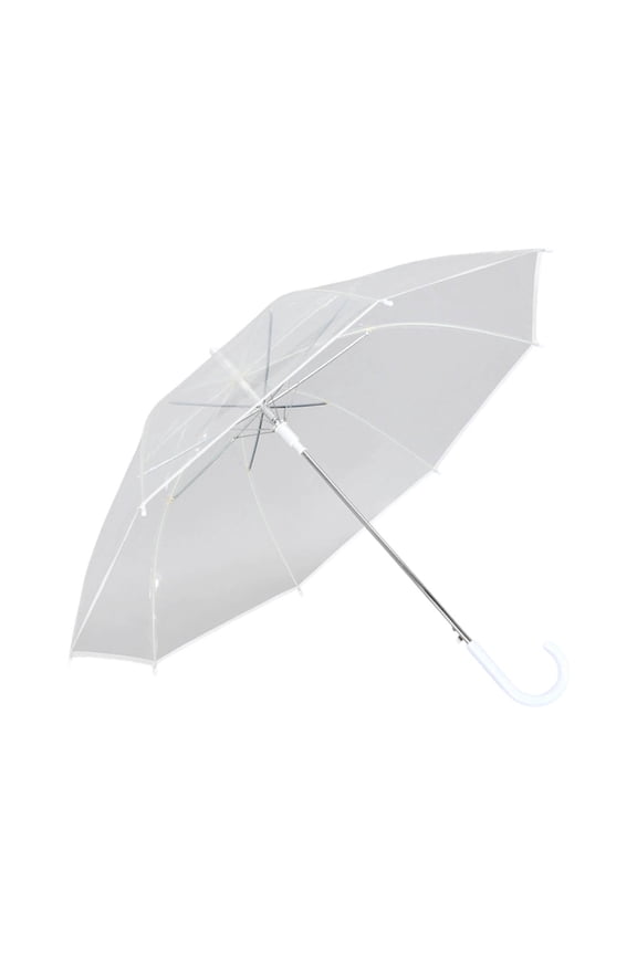 Clear Windproof Umbrella Automatic Open Compact Foldable Lightweight Travel Stick with Steel Ribs for Rain Protection