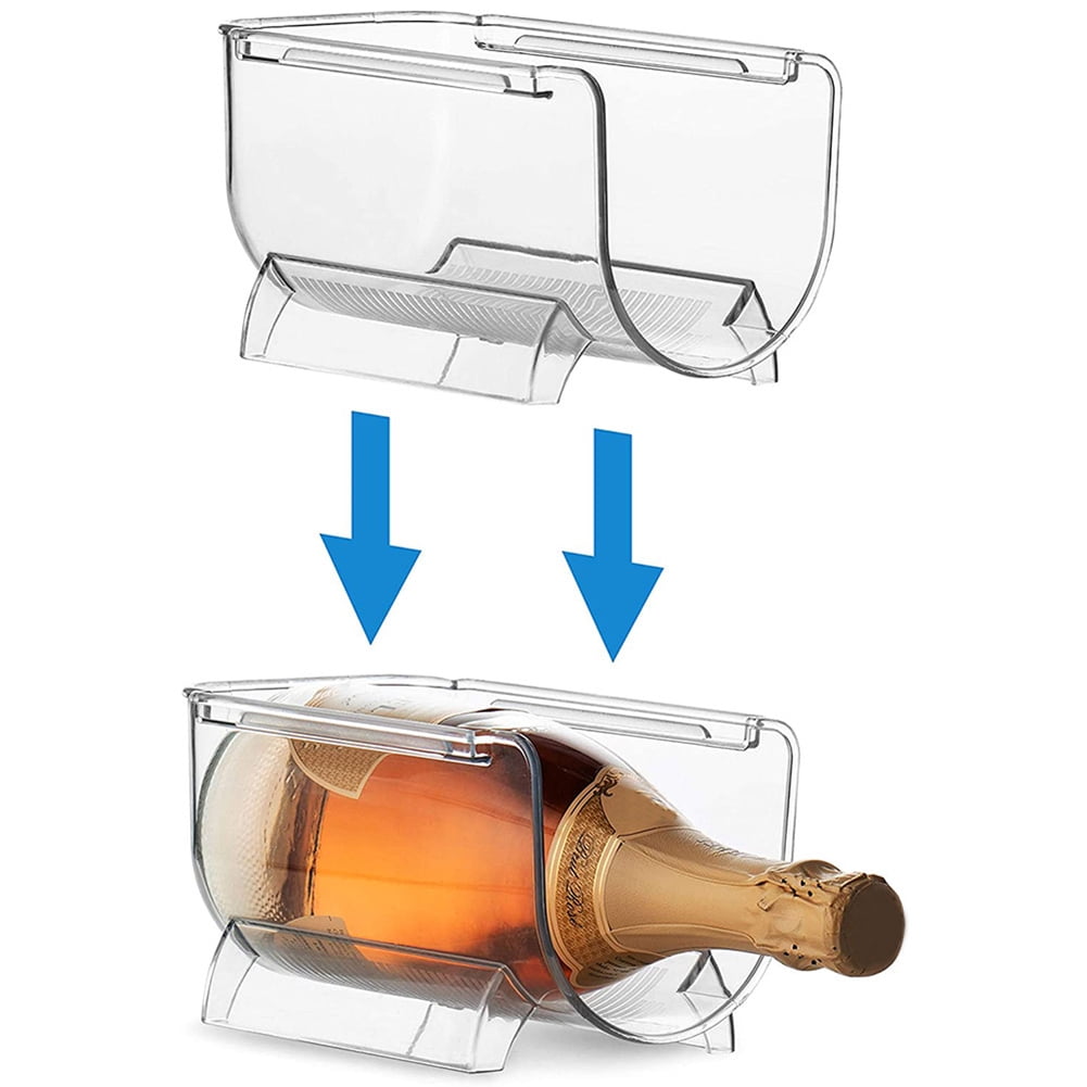 Clear Wine Bottle Organizers Stackable Plastic Wine Rack Holder for