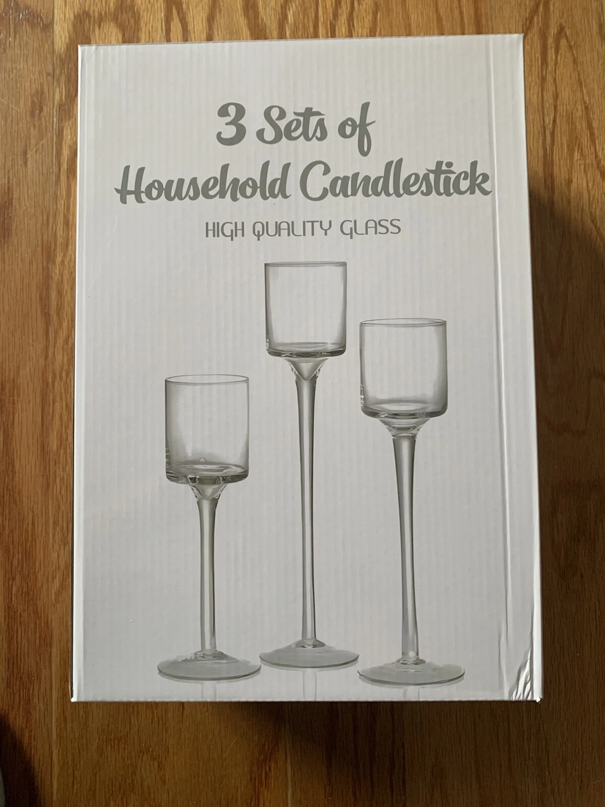 Clear Wine Glasses Set Of 3, 3 Different Sizes