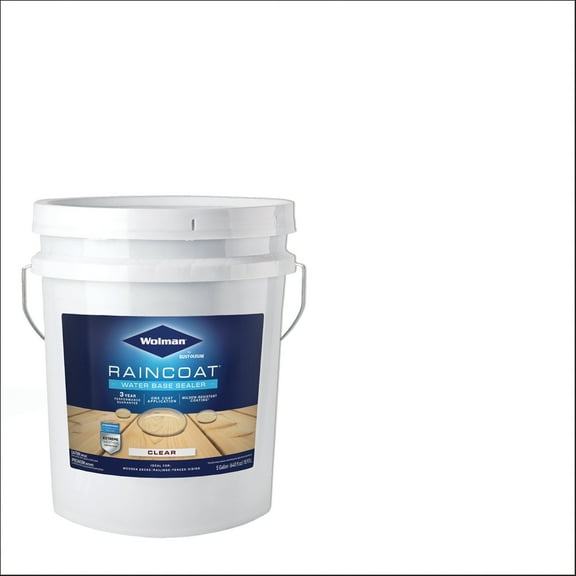 Clear, Wolman RainCoat Water Base Exterior Wood Sealer- 5 Gallon