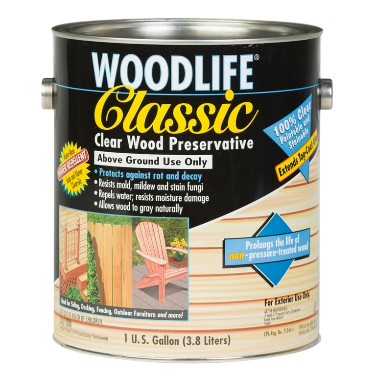 4 Pack, Clear, Wolman Woodlife Classic Exterior Wood Preservative