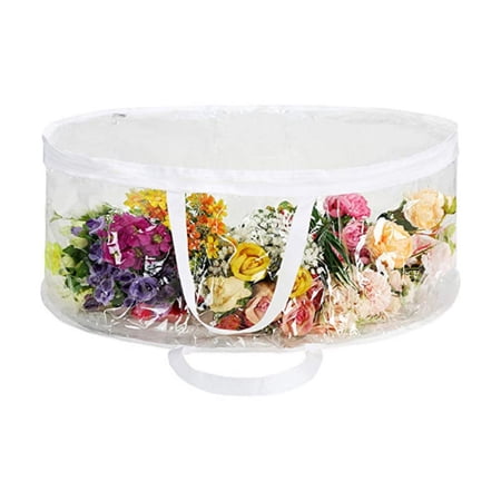 Clear Wreath Storage Bag 24" Christmas Wreath Storage Container, Protect Your Wreath from Dust, Insects, and Moisture