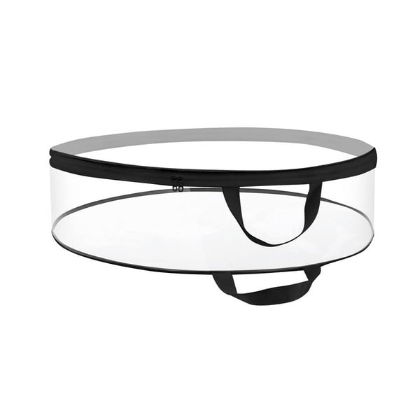 Clear Wreath Storage Bag Christmas Wreath Storage Container, Heavy Duty Wreath Protector with Handle for Holiday Seasonal Wreath Garland