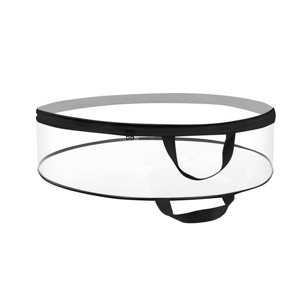 Clear Wreath Storage Bag Christmas Wreath Storage Container, Heavy Duty Wreath Protector with Handle for Holiday Seasonal Wreath Garland