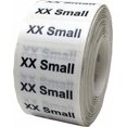 thumbnail image 1 of Clear XX-Small Clothing Size Strip Stickers | 1.25 x 5 Inches Wide | 125 Pack, 1 of 2