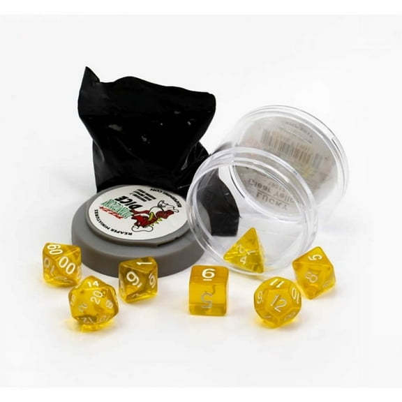 Reaper Miniatures Lucky Dice Set - Clear Yellow (7) New