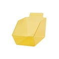 thumbnail image 1 of Clear Yellow Plastic Dump Bin for Slatwall - 6” X 5 ½” X 9 ½” - Set of 2, 1 of 1