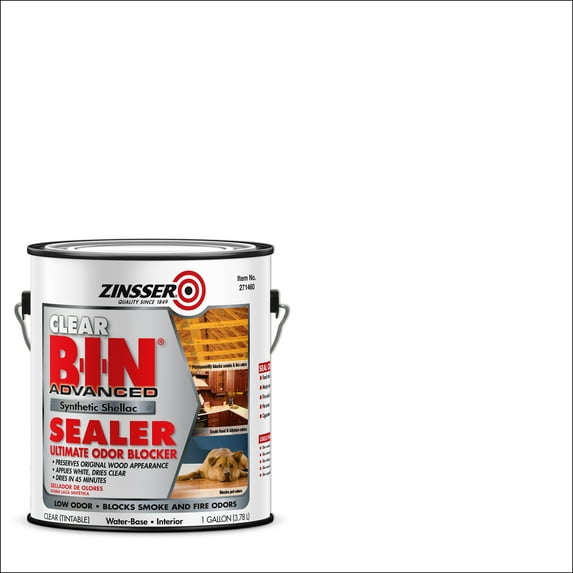 2 Pack, Clear, Zinsser Flat BIN Advanced- Gallon