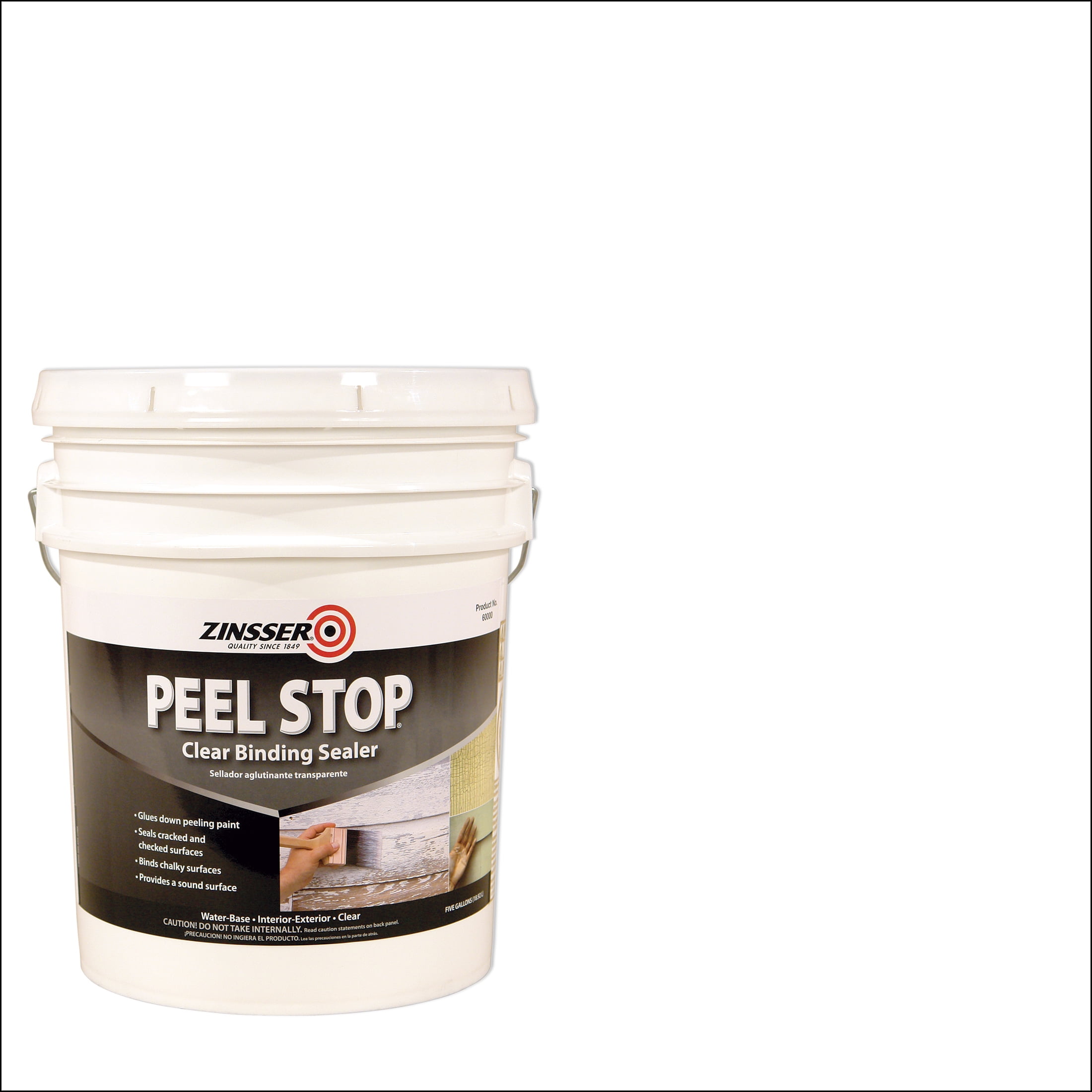 Clear, Zinsser Flat Peel Stop Triple Thick 5 Gallon, 1 Pack