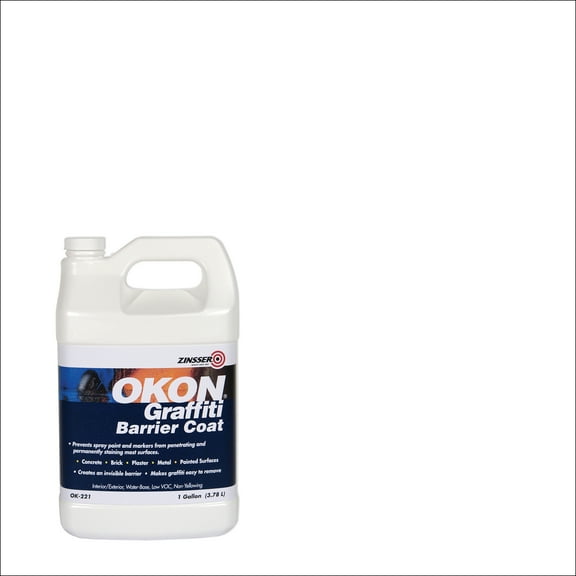 4 Pack, Clear, Zinsser Okon Graffiti Barrier Coat - OK221, Gallon