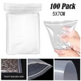 thumbnail image 1 of Clear Ziplock Bags Thickened Plastic Resealable Zip Bags, Tight Seal Food Grade Bags, Heavy Duty & Water-Resistant Sealed Bag Travel & Kitchen Decoration Bag 1.57x2.36 Inch 100Pcs, 1 of 8