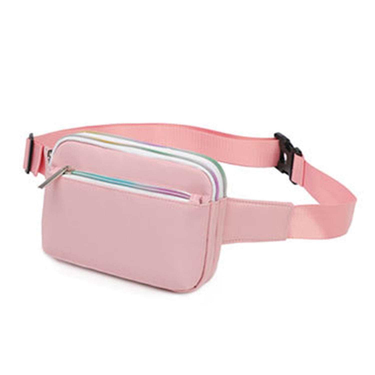 Clear Zipper Crossbody Bag with Vegan Leather Trim Clear Purse for