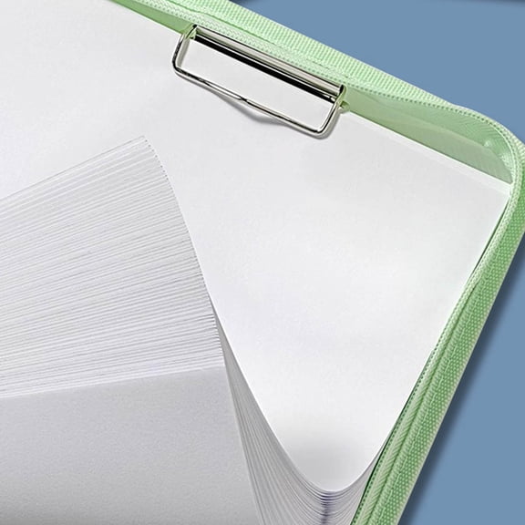 Clear Zipper Mesh File Bag, A4 Size, Waterproof PP Material, with Metal Clip and Handle for Document Storage