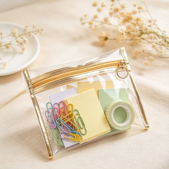 Clear Zipper Transparent Storage Bag Waterproof Pvc Pouch, Portable ...