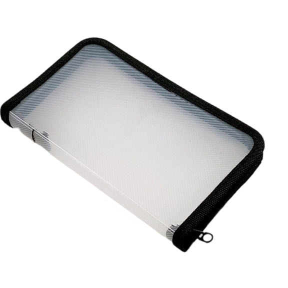 Clear Zippered Receipt Case Water Resistant Document Organiser Small File Folders
