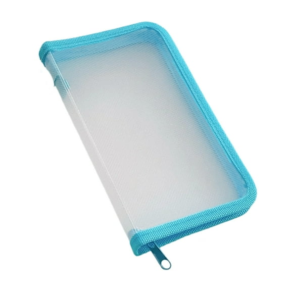 Clear Zippered Receipt Case Water Resistant Document Organiser Small File Pouches For Office School Travel Accessories