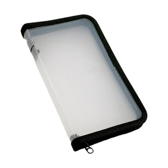 Clear Zippered Receipt Case Water Resistant Document Organiser Small File Pouches For Office School Travel Accessories