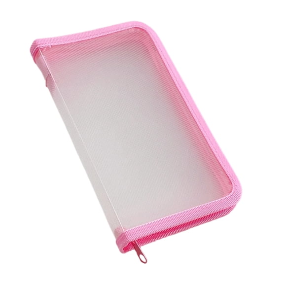 Clear Zippered Receipt Case Water Resistant Document Organiser Small File Pouches For Office School Travel Accessories
