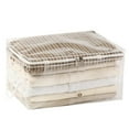 thumbnail image 1 of Zoxiy Clear Zippered Storage Bags Plastic Sweater Storage Bags with Zipper,Clothing Storage Bags,1 Pack Clothing Organizer for Blankets Linen Sweater Bed Sheet Quilt Clothes Pillow,Bedding Storage, 1 of 5