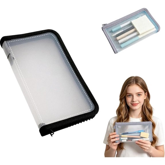 Clear Zippered Storage Pouch, Multi-Purpose, Portable