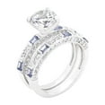 thumbnail image 1 of Clear and Tanzanite Cubic Zirconia Ring Set, 1 of 4