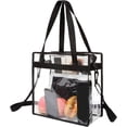 thumbnail image 1 of Clear bags Stadium Approved Clear Tote Bag with Zipper Closure Crossbody Messenger Shoulder Bag with Adjustable Strap, 1 of 6