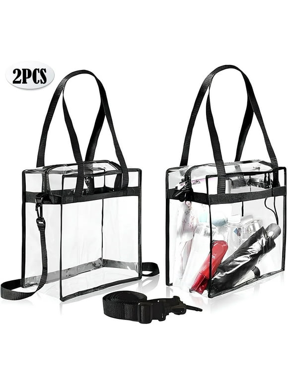 Clear bags Stadium Approved Clear Tote Bag with Zipper Closure Crossbody Messenger Shoulder Bag with Adjustable Strap
