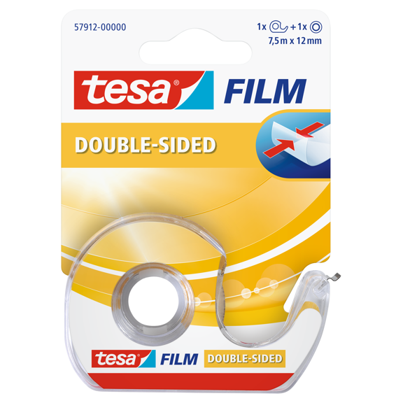 Clear double-sided tape and tape dispenser, extra thin adhesive tape by tesa