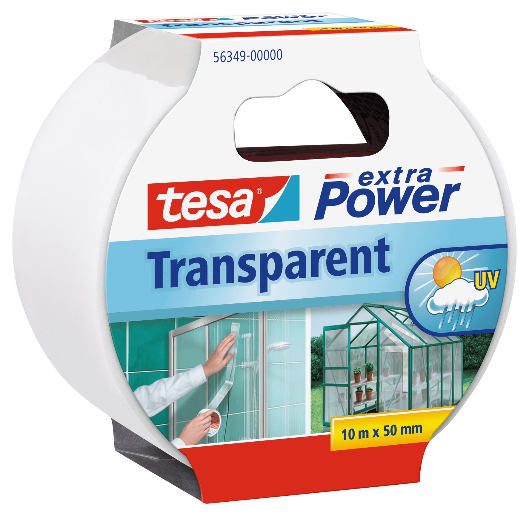 Clear duct tape ideal for repairs on transparent surface by tesa 33ft x 2in