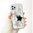 thumbnail image 1 of Clear iPhone 13 Pro Case, Cute Glitter 3D Stars Heart Crystal Clear, Sparkly Aesthetic Design Clear Cases, Shockproof Protective Cover for Teen Girls Women Clear, 1 of 14