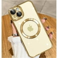 thumbnail image 1 of Clear for iPhone 15 Case with Full Camera Protection [No.1 Strong N56 Magnets] [ Grade Drop Protection] for Magsafe Women Girls Men Phone Case (6.1")-Gold, 1 of 14