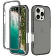 thumbnail image 1 of Clear for iPhone 16 Pro Case, Dual-Layers [Non-Yellowing] Solid Colorful Design [Military Grade Drop Protection] Shockproof Slim Flexible TPU Cover for iPhone 16 Pro Phone Case, Black, 1 of 6