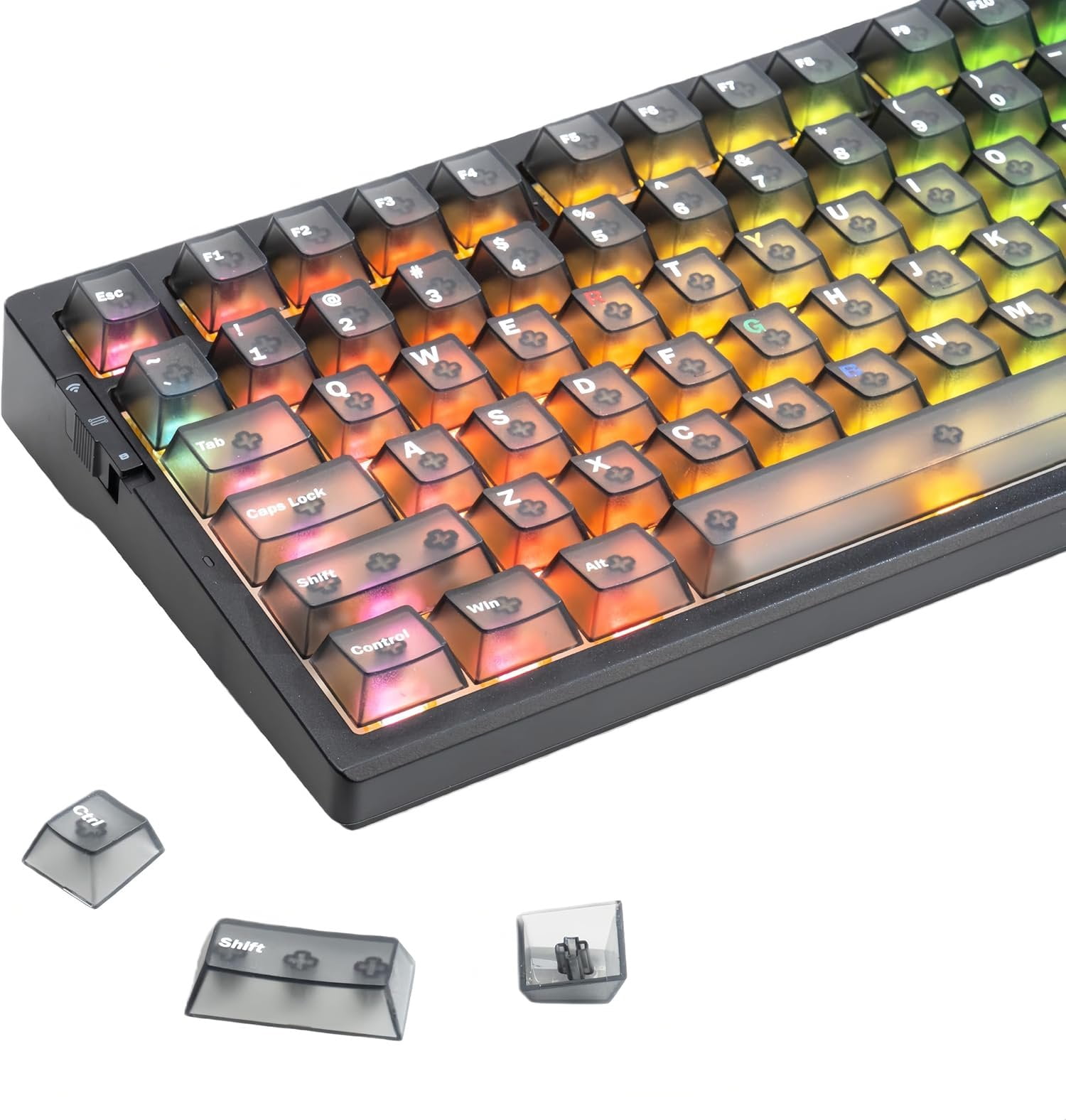 Clear keycaps 75 Percent, Cherry Profile Keycaps Set, Translucent ...