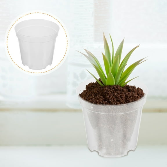 Homoyoyo Transparent Plastic Plant Pots for and Landscaping, 30 Pieces PP Containers