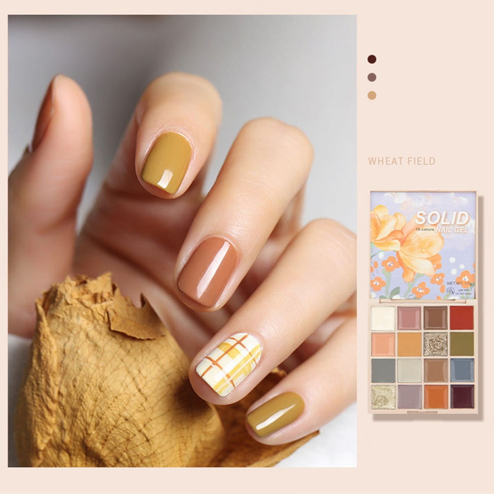 Clear on Nails 16 Color Solid Nail Varnish Can Popular Color Solid