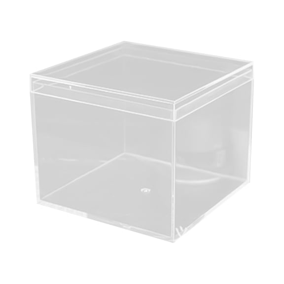 Clear plastic square storage box with dome lid acrylic display case for small items