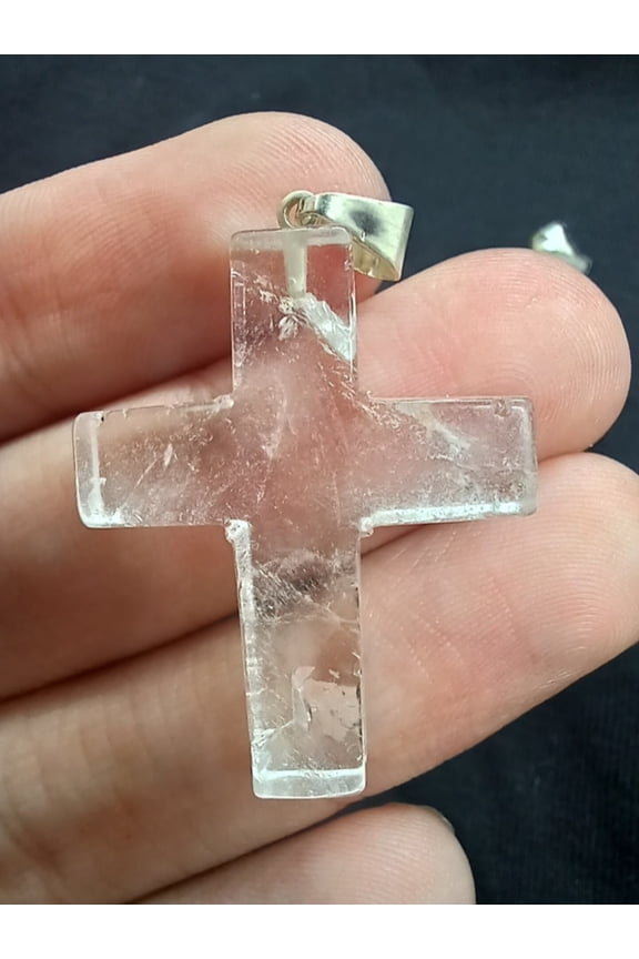 Clear quartz cross pendant high quality clear quartz pendant white quartz necklace natural crystal pendant cross necklace pendant cross gift