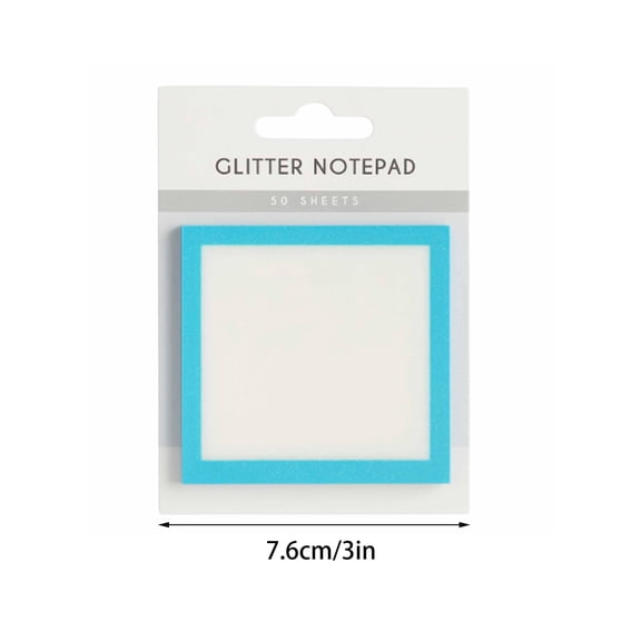 Clear transparent sticky notes glitter adhesive memo
