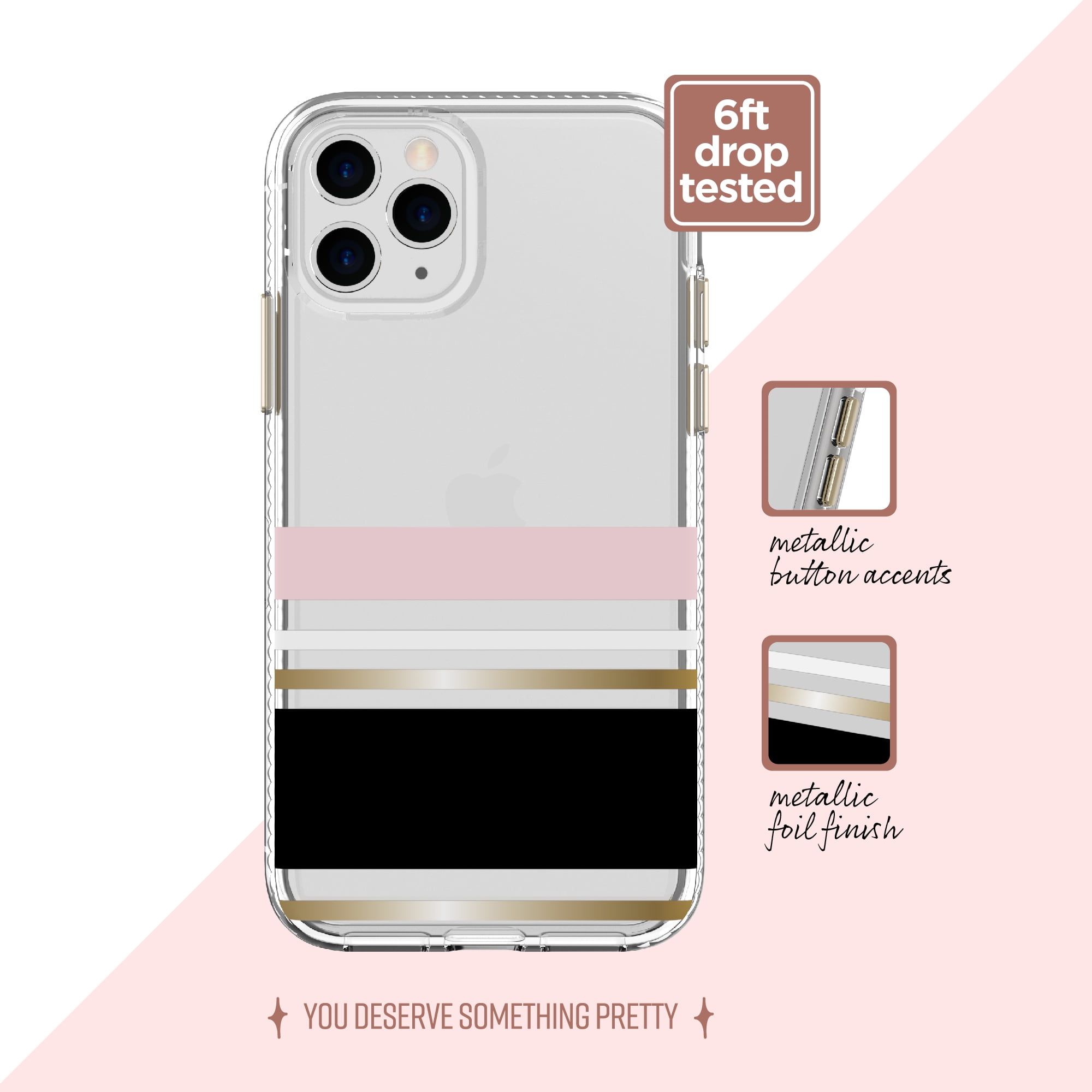 Clear with Stripes Phone Case for iPhone 11 iPhone XR