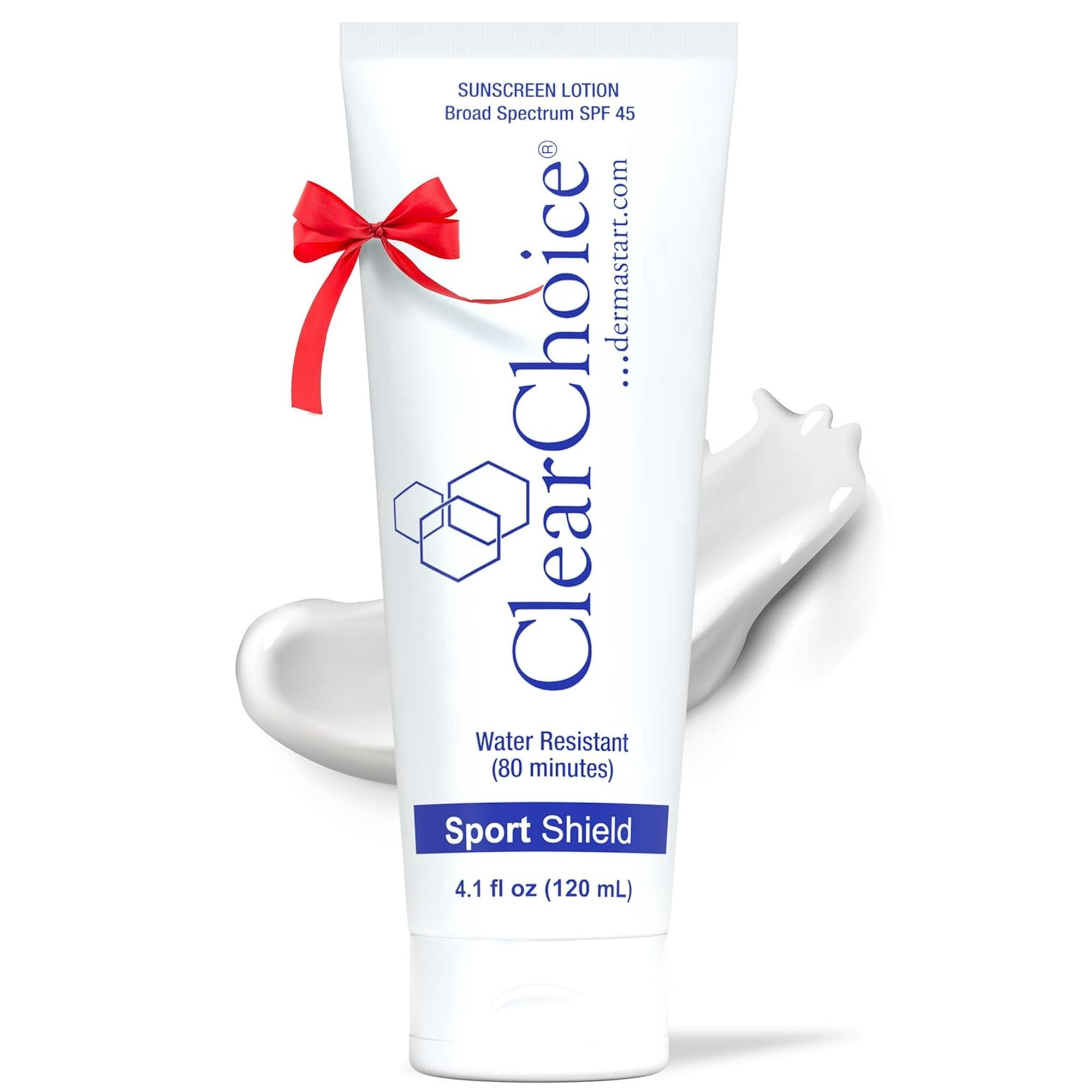 Clear Choice Sport Shield SPF 45 Natural Mineral Face Sunscreen, Zinc Oxide Sun Protection, Non-Greasy Daily Moisturizer, Water Resistant Formula, 4 oz