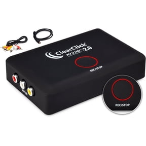 ClearClick AV To HD Converter 2.0 (Second Generation) - Convert & Record Video From AV RCA Composite Video To HDMI 1080P - Adapter For VCR, VHS, DVD, Camcorder, Hi8, Gaming To TV