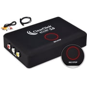 ClearClick AV To HD Converter 2.0 (Second Generation) - Convert & Record Video From AV RCA Composite Video To HDMI 1080P - Adapter For VCR, VHS, DVD, Camcorder, Hi8, Gaming To TV