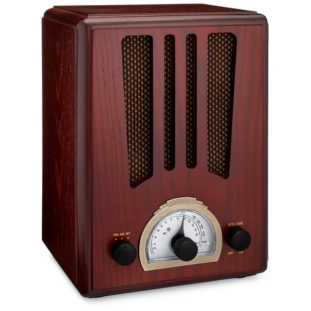 ClearClick Classic Vintage Retro Style AM/FM Radio with Bluetooth ...