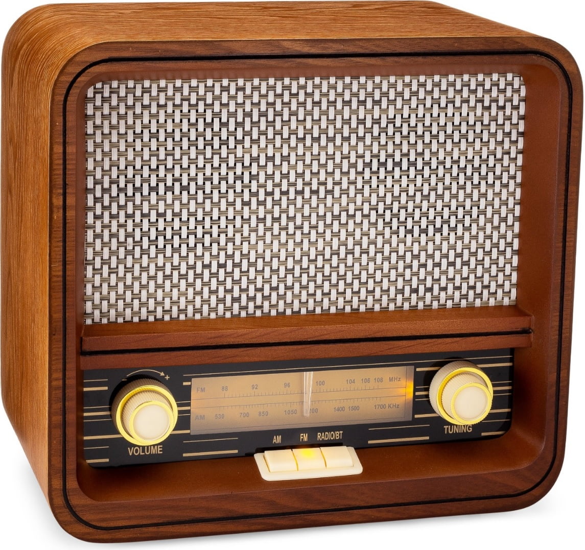 Handmade Wooden Retro Vintage AM/FM Radio with Bluetooth