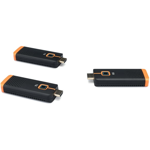 ClearClick Present+Share Mini (4K Edition) - Wireless Presentation System for HDMI, Laptops, PC, Smartphones, & TV or Projector (2 Transmitter, 1 Receiver Kit)