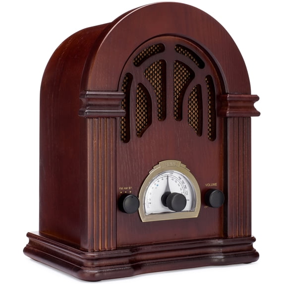 ClearClick Retro Bluetooth AM/FM Radio - Classic Vintage Wooden Style ...