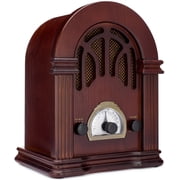 ClearClick Retro AM/FM Radio with Bluetooth - Classic Wooden Vintage Retro Style Speaker